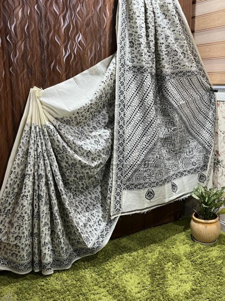 Silk Sarees with Kantha work