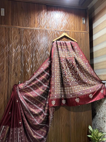 Silk Sarees with Kantha work