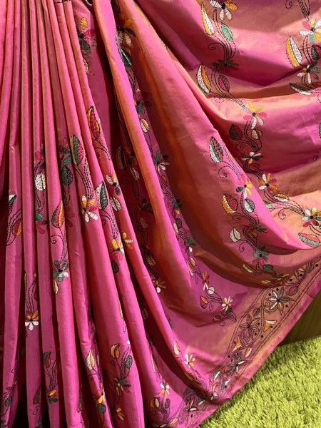 Silk Sarees with Kantha work