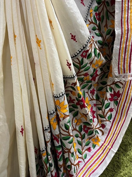 Silk Sarees with Kantha work