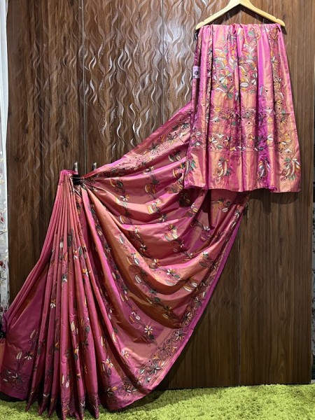 Silk Sarees with Kantha work