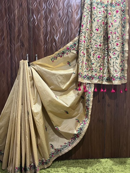 Silk Sarees with Kantha work