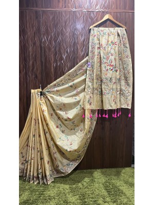 Silk Sarees with Kantha work