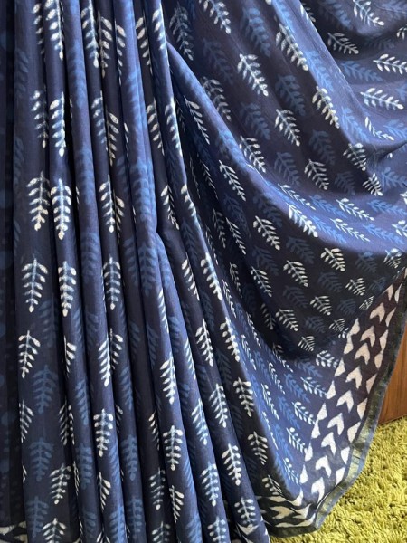 Blue Chanderi Silk