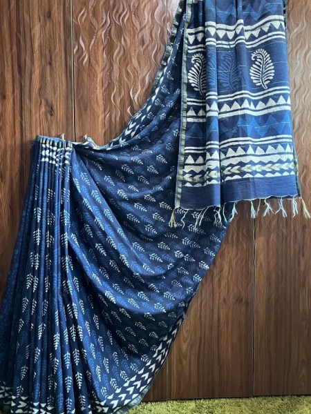 Blue Chanderi Silk