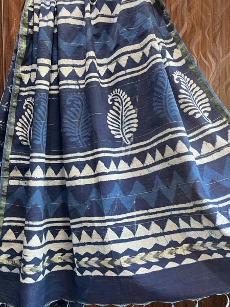 Blue Chanderi Silk