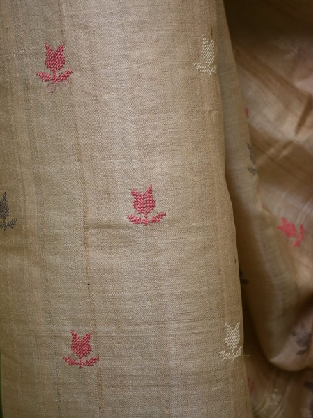 Desi Tussar Sarees with embroidery