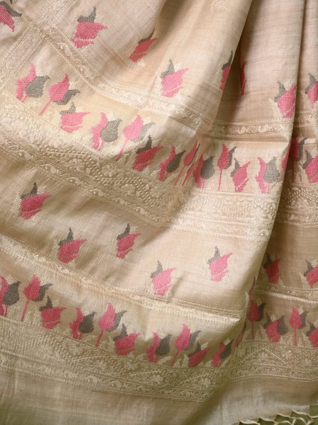 Desi Tussar Sarees with embroidery