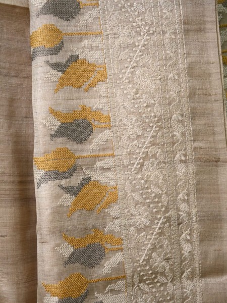 Desi Tussar Sarees with embroidery