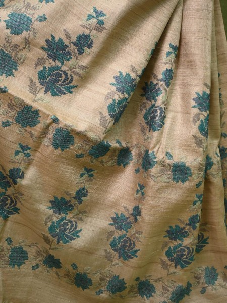 Desi Tussar Sarees with embroidery