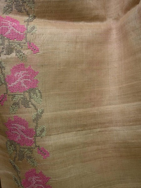 Desi Tussar Sarees with embroidery