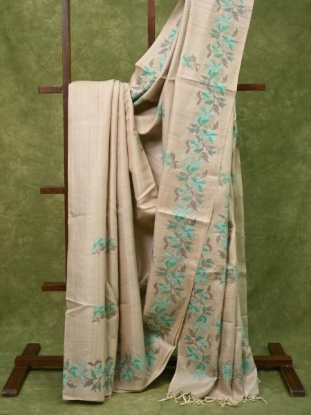 Desi Tussar Sarees with embroidery