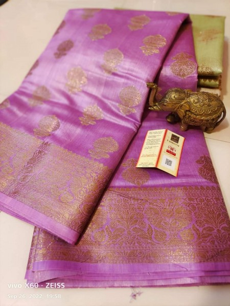 Pure Tussar with Banarasi Designs