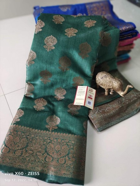 Pure Tussar Munga with Banarasi Designs