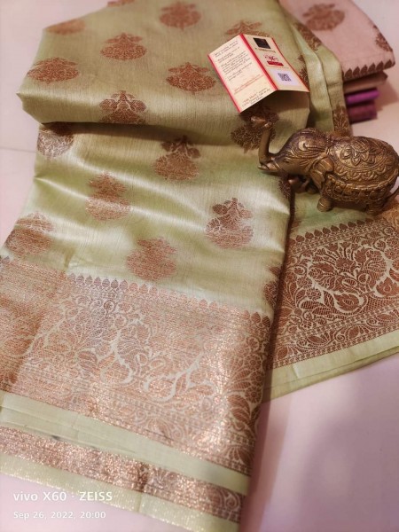 Pure Tussar Munga with Banarasi Designs